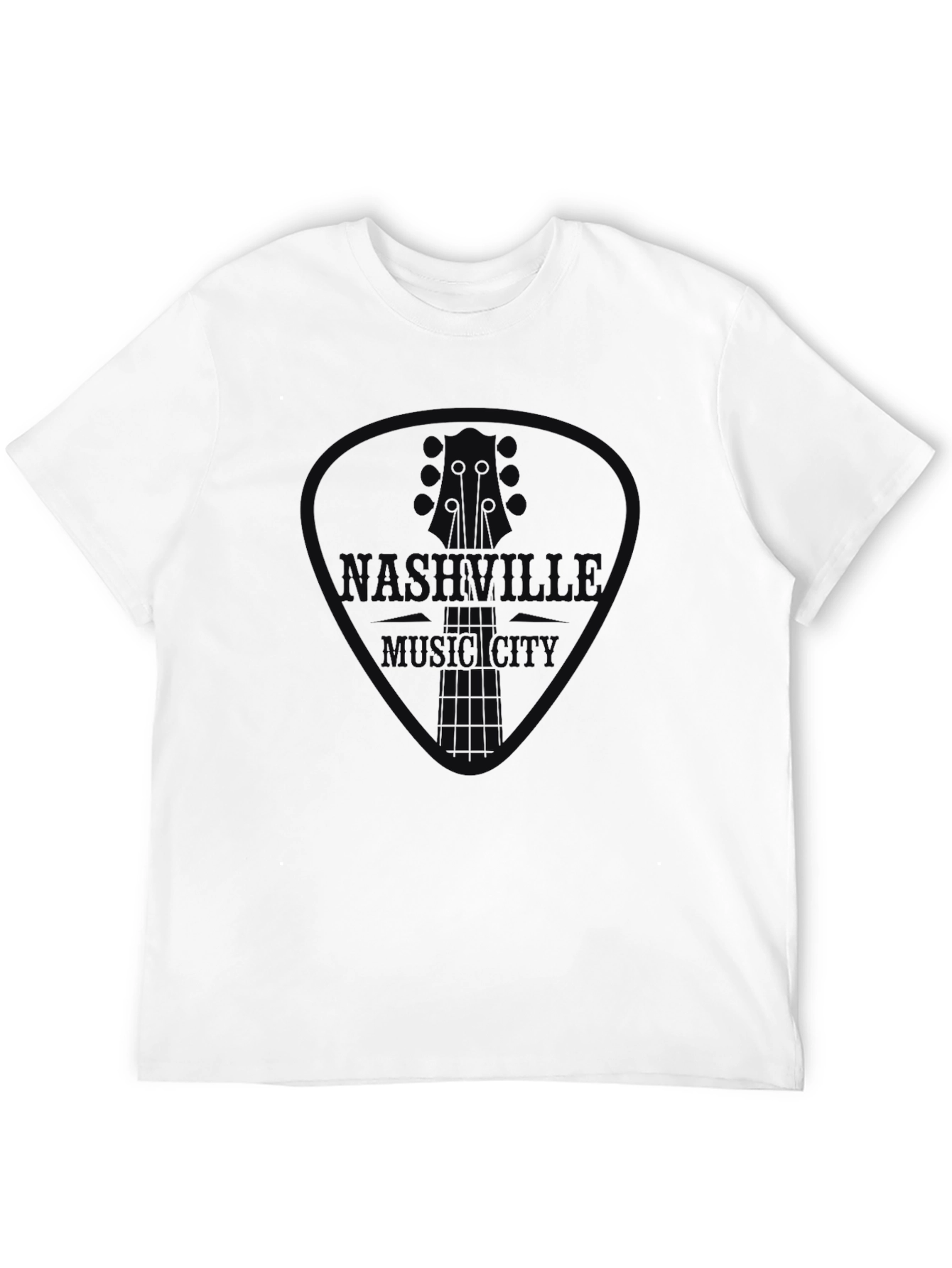 Nashville Music City Guitar Pick Graphic Tee