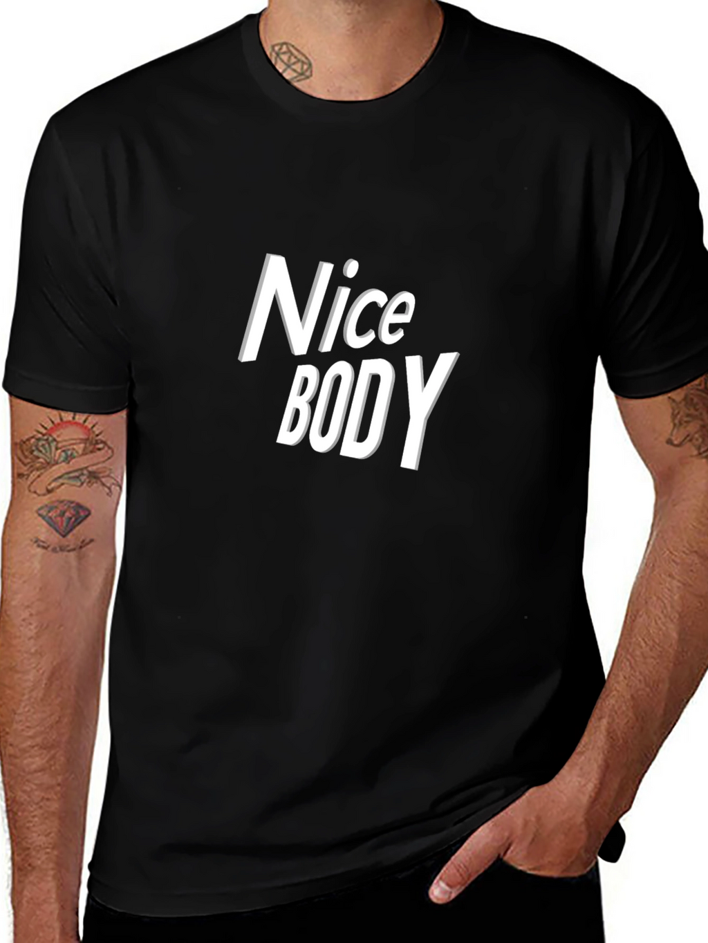 Nice Body Graphic Tee - Trendy T-Shirt