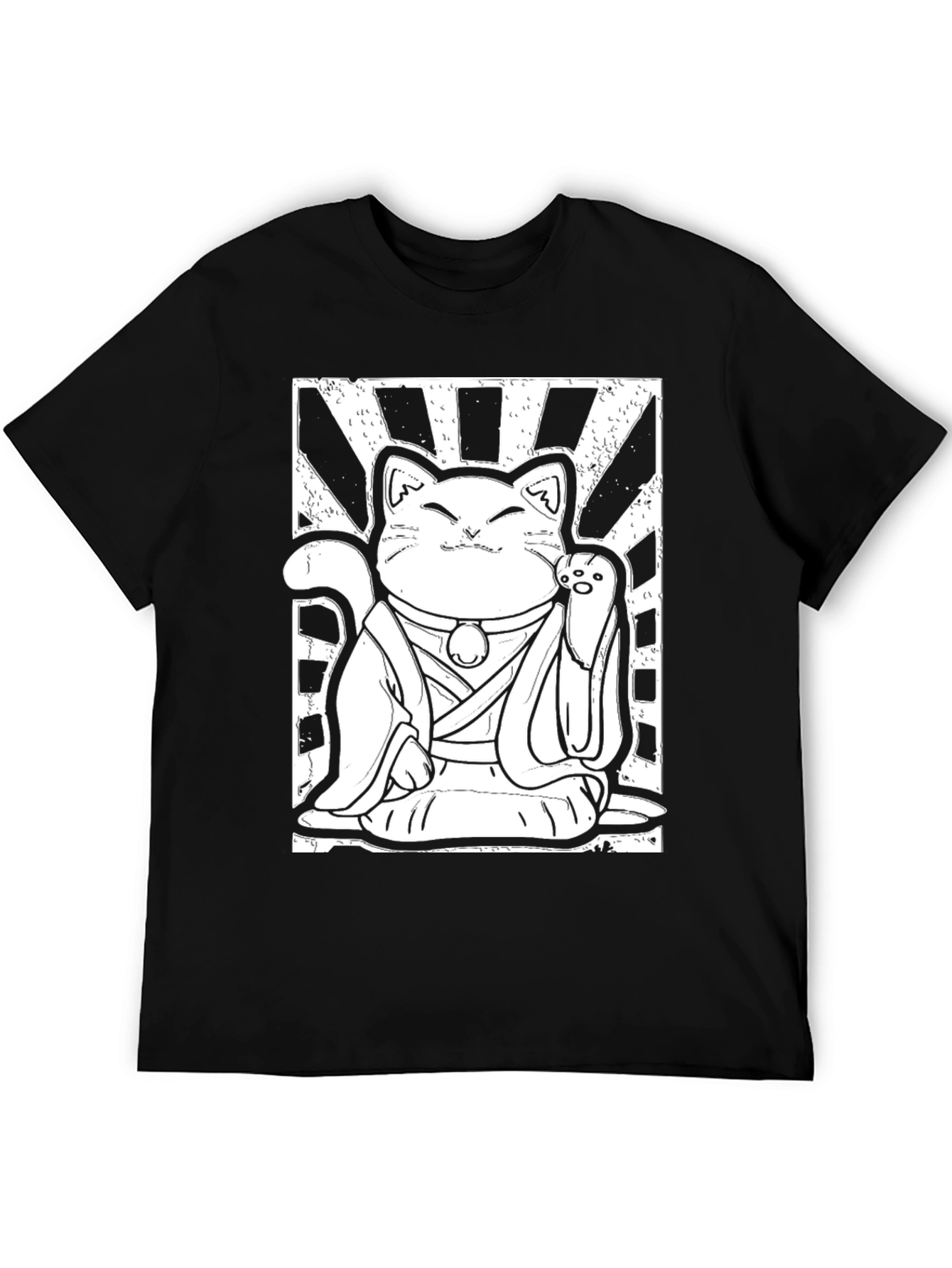 Lucky Cat Graphic Tee - Good Fortune Vibes