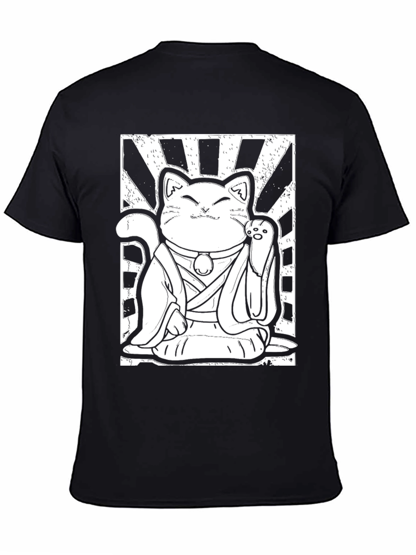Lucky Cat Graphic Tee - Good Fortune Vibes