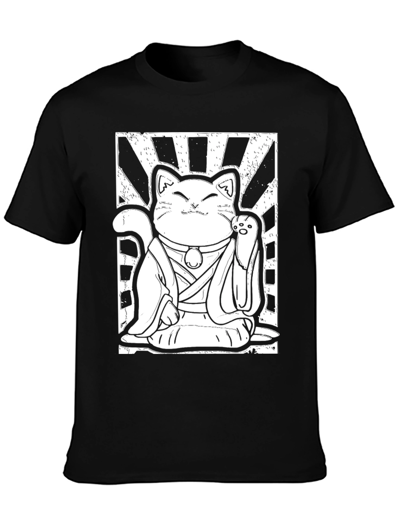 Lucky Cat Graphic Tee - Good Fortune Vibes