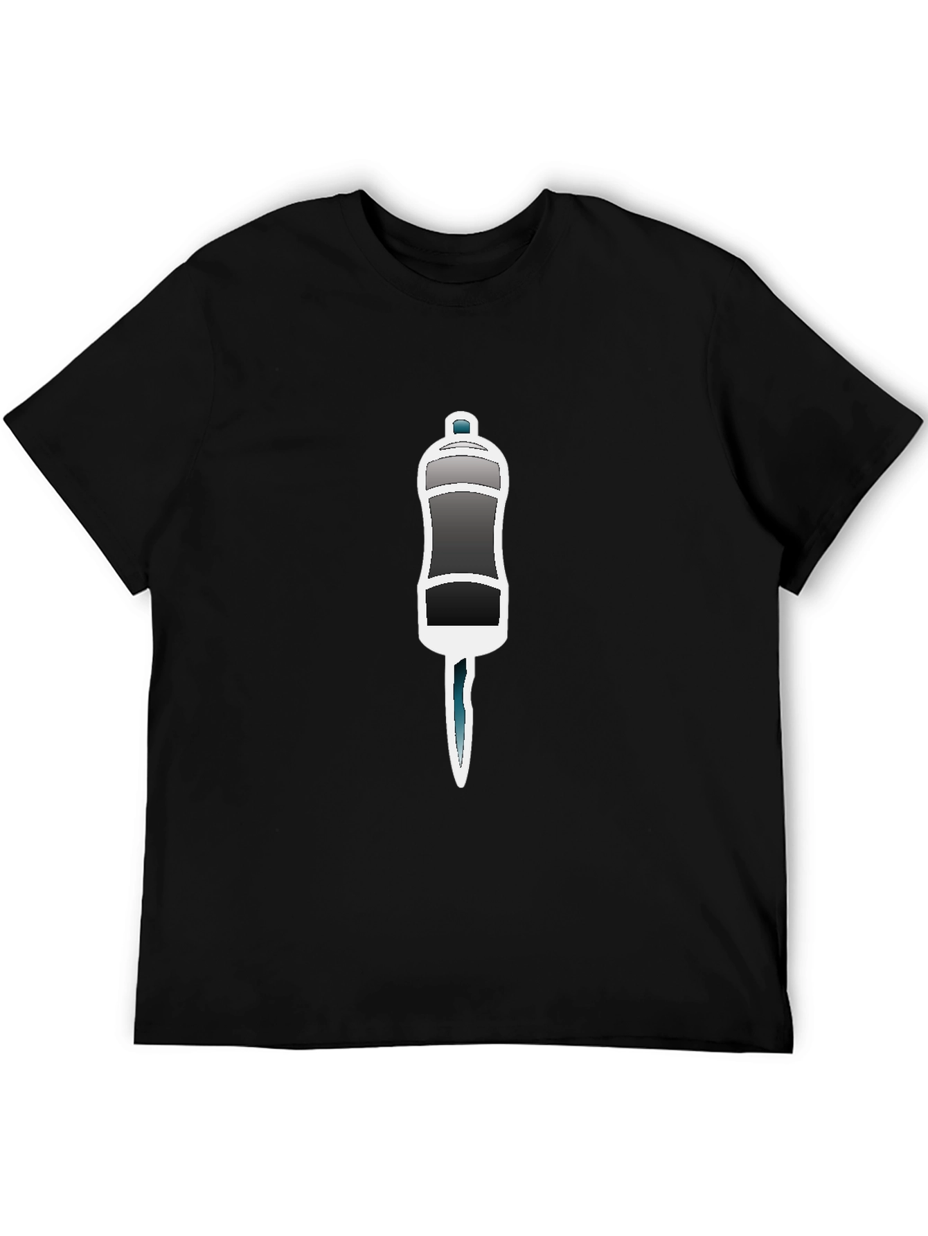 Black T-Shirt with Salt Shaker Graphic