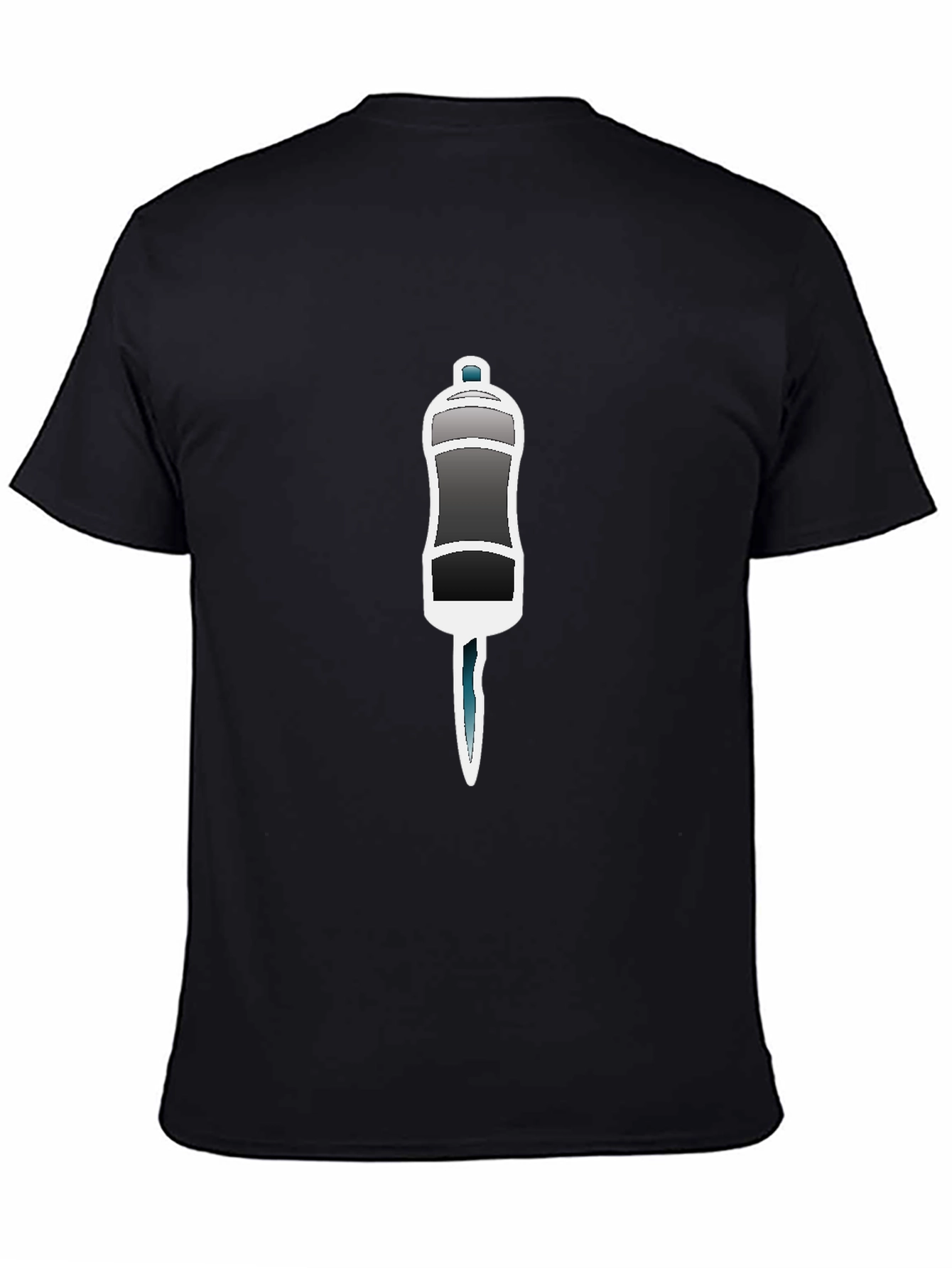 Black T-Shirt with Salt Shaker Graphic