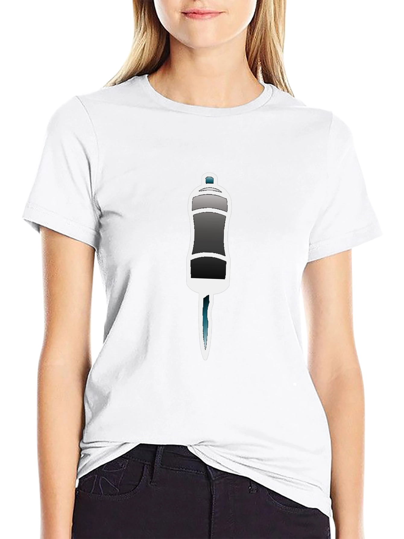 Black T-Shirt with Salt Shaker Graphic