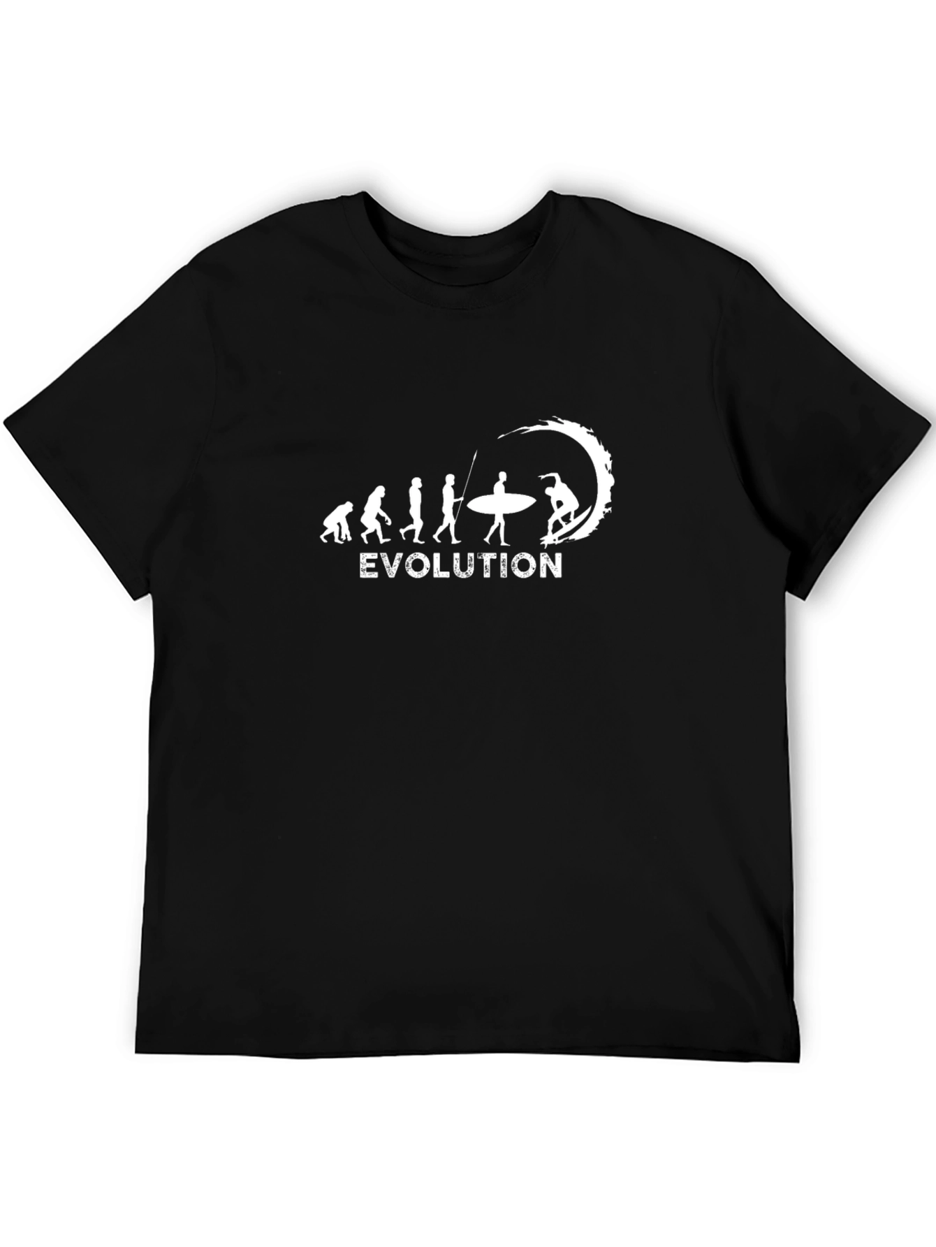 Surfing Evolution Graphic Tee - Black