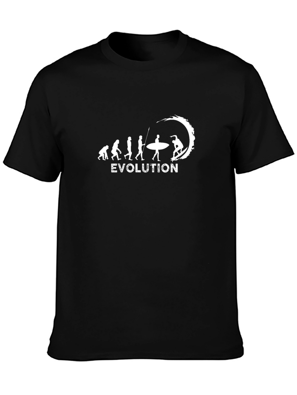 Surfing Evolution Graphic Tee - Black