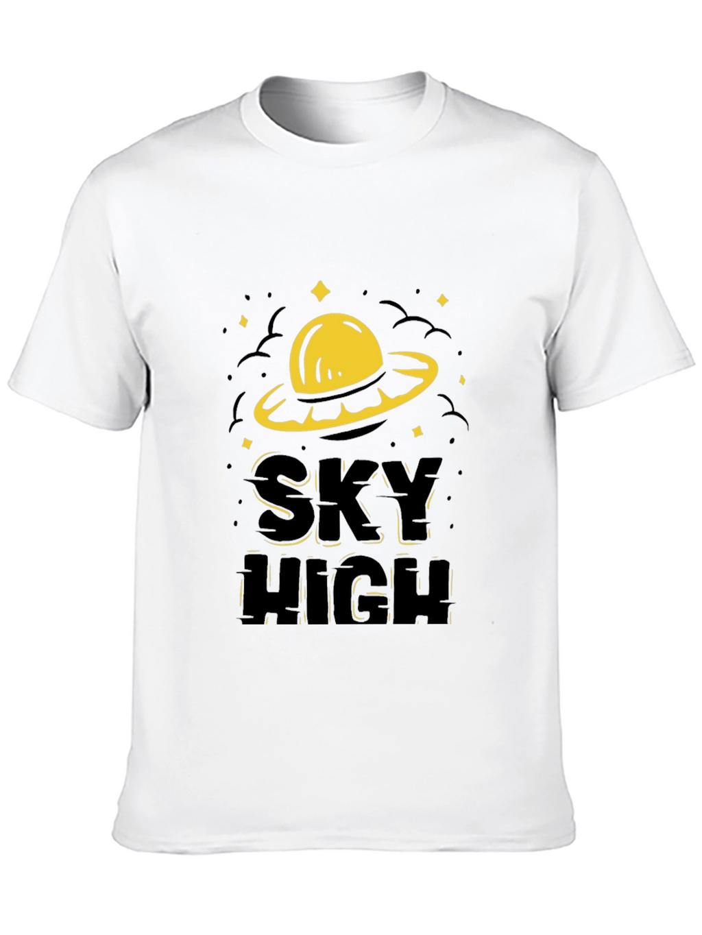 Sky High UFO Graphic T-Shirt - Black