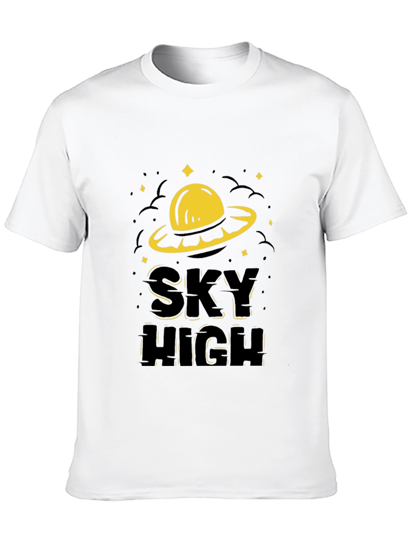 Sky High UFO Graphic T-Shirt - Black