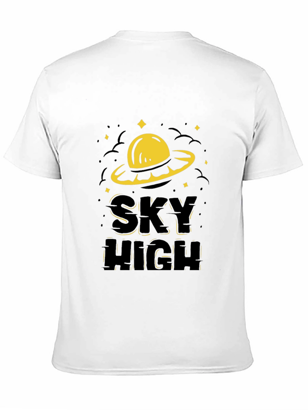 Sky High UFO Graphic T-Shirt - Black