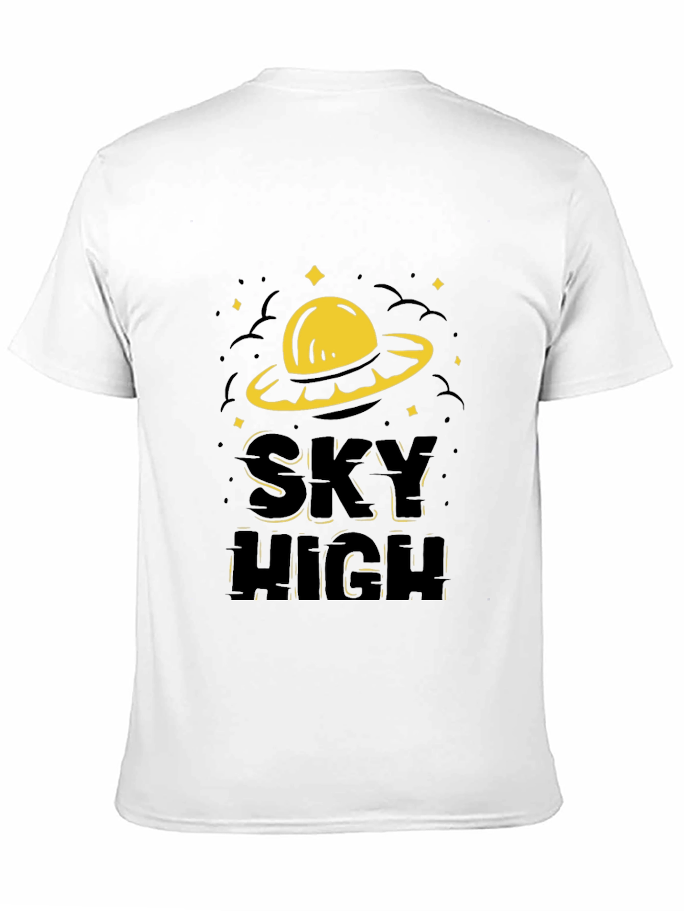 Sky High UFO Graphic T-Shirt - Black