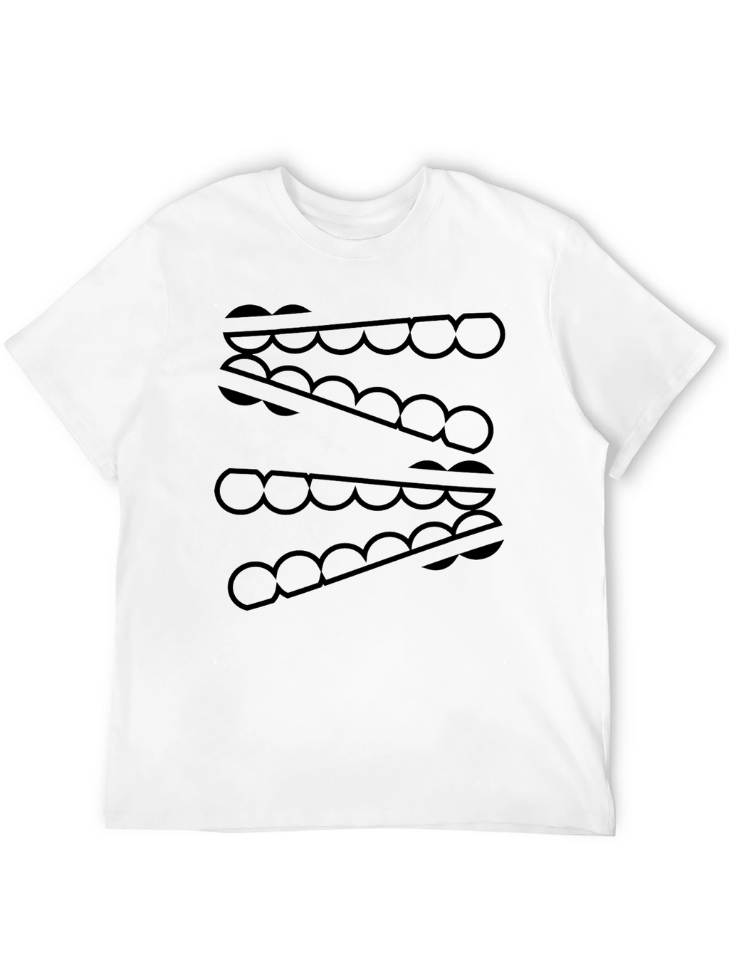 Abstract Pattern Black Graphic Tee