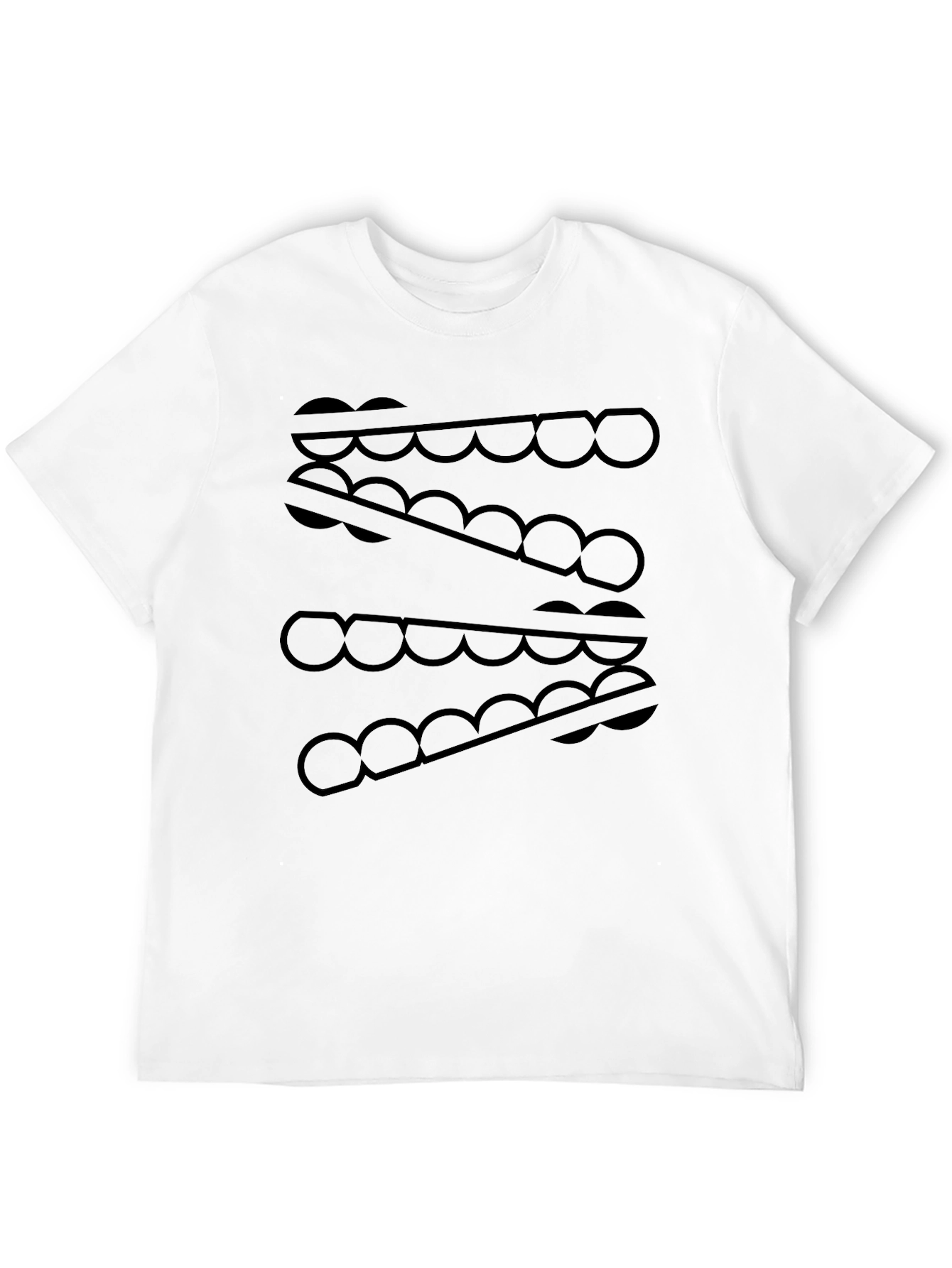Abstract Pattern Black Graphic Tee