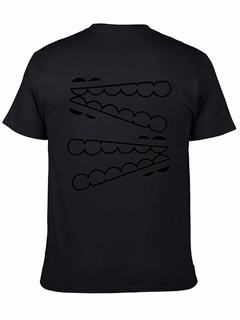 Abstract Pattern Black Graphic Tee