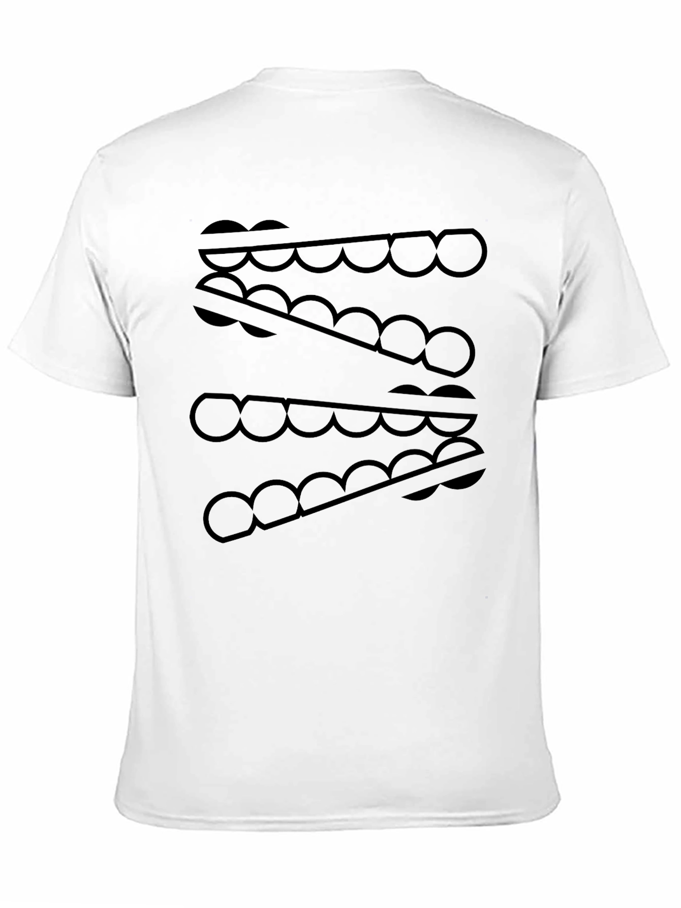 Abstract Pattern Black Graphic Tee