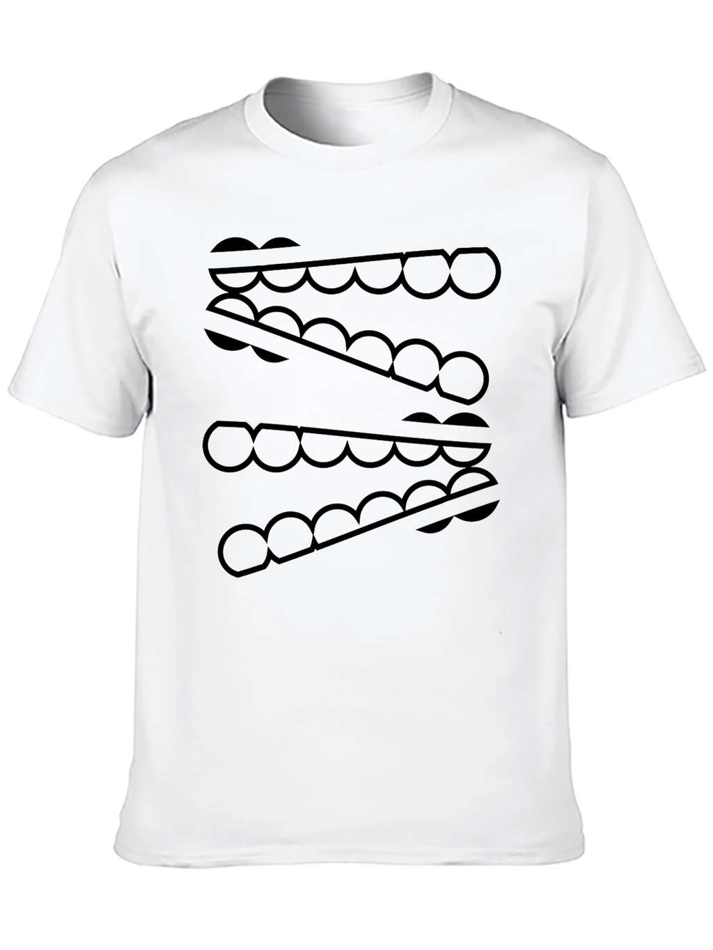Abstract Pattern Black Graphic Tee