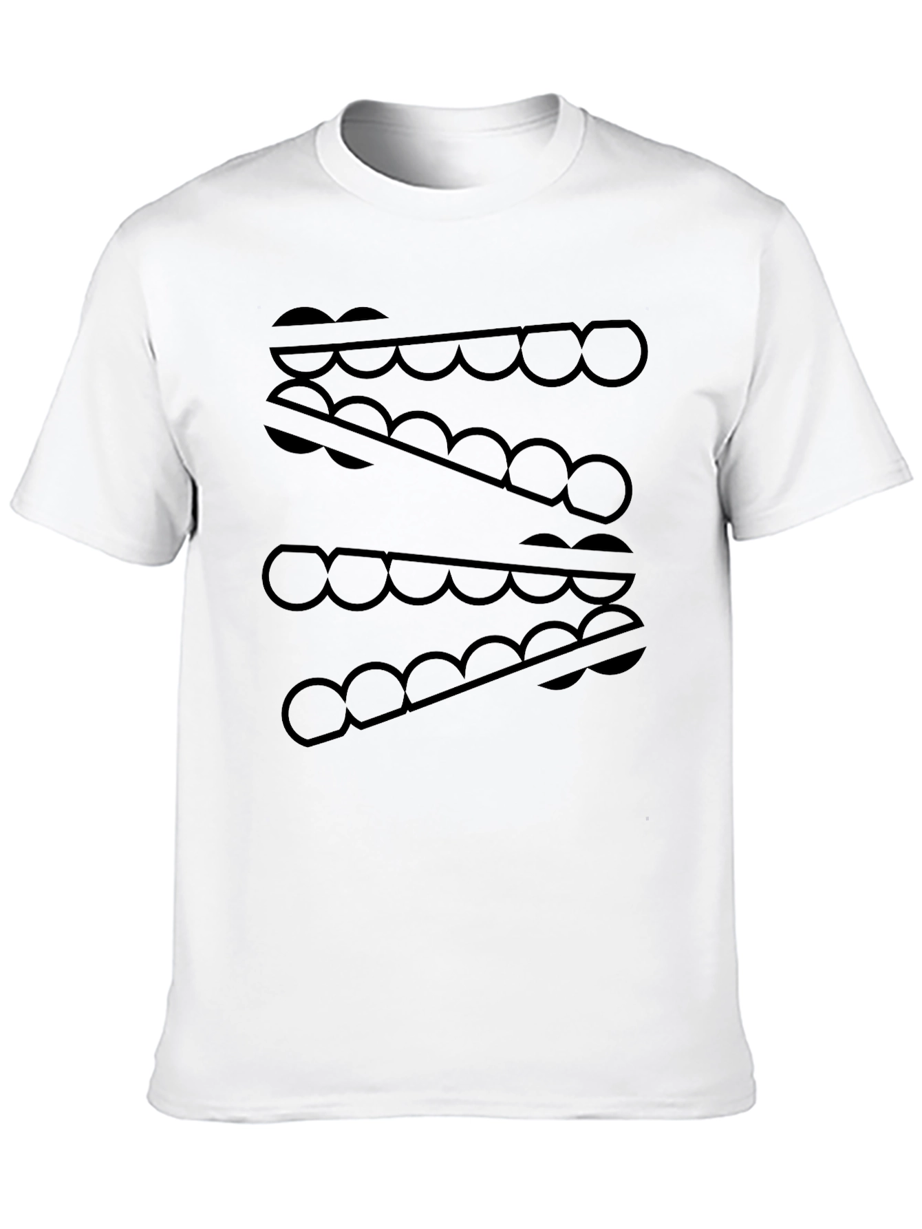 Abstract Pattern Black Graphic Tee