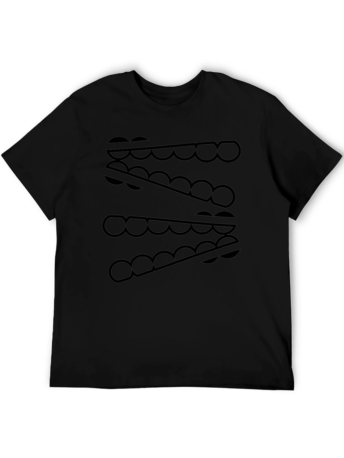 Abstract Pattern Black Graphic Tee