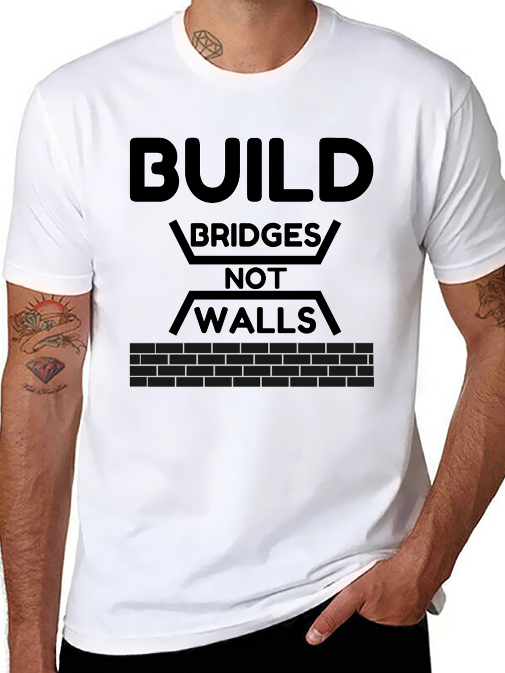 Build Bridges T-Shirt - Political Statement Tee