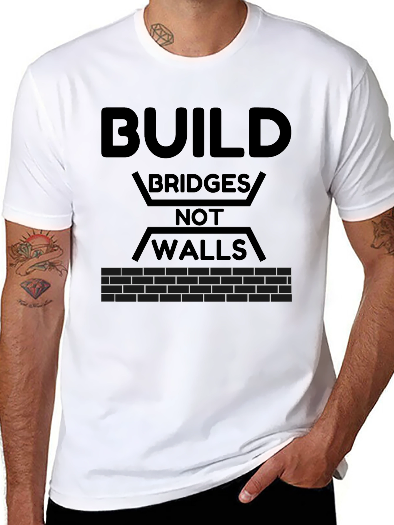Build Bridges T-Shirt - Political Statement Tee