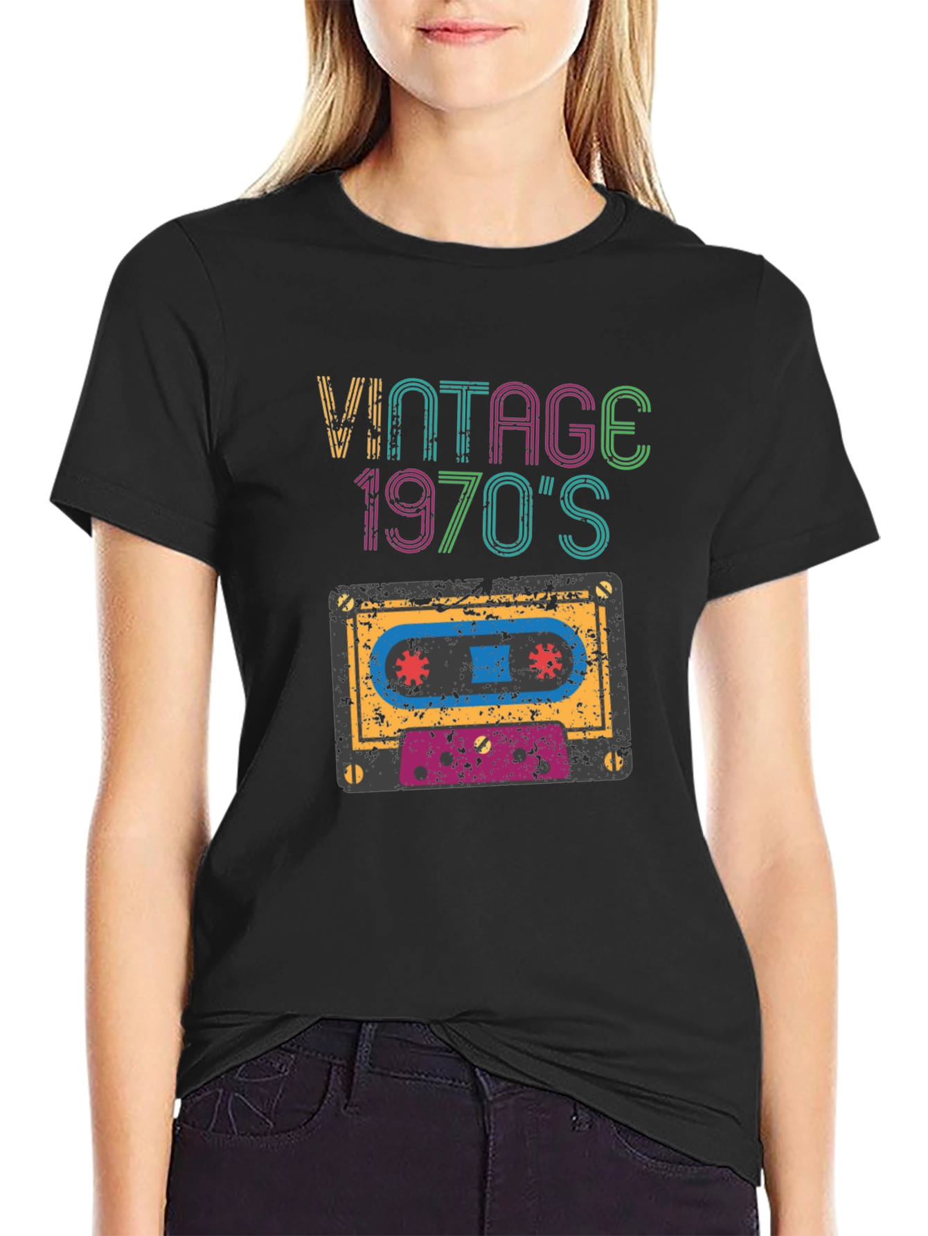 Vintage 1970s Cassette Tape Graphic T-Shirt