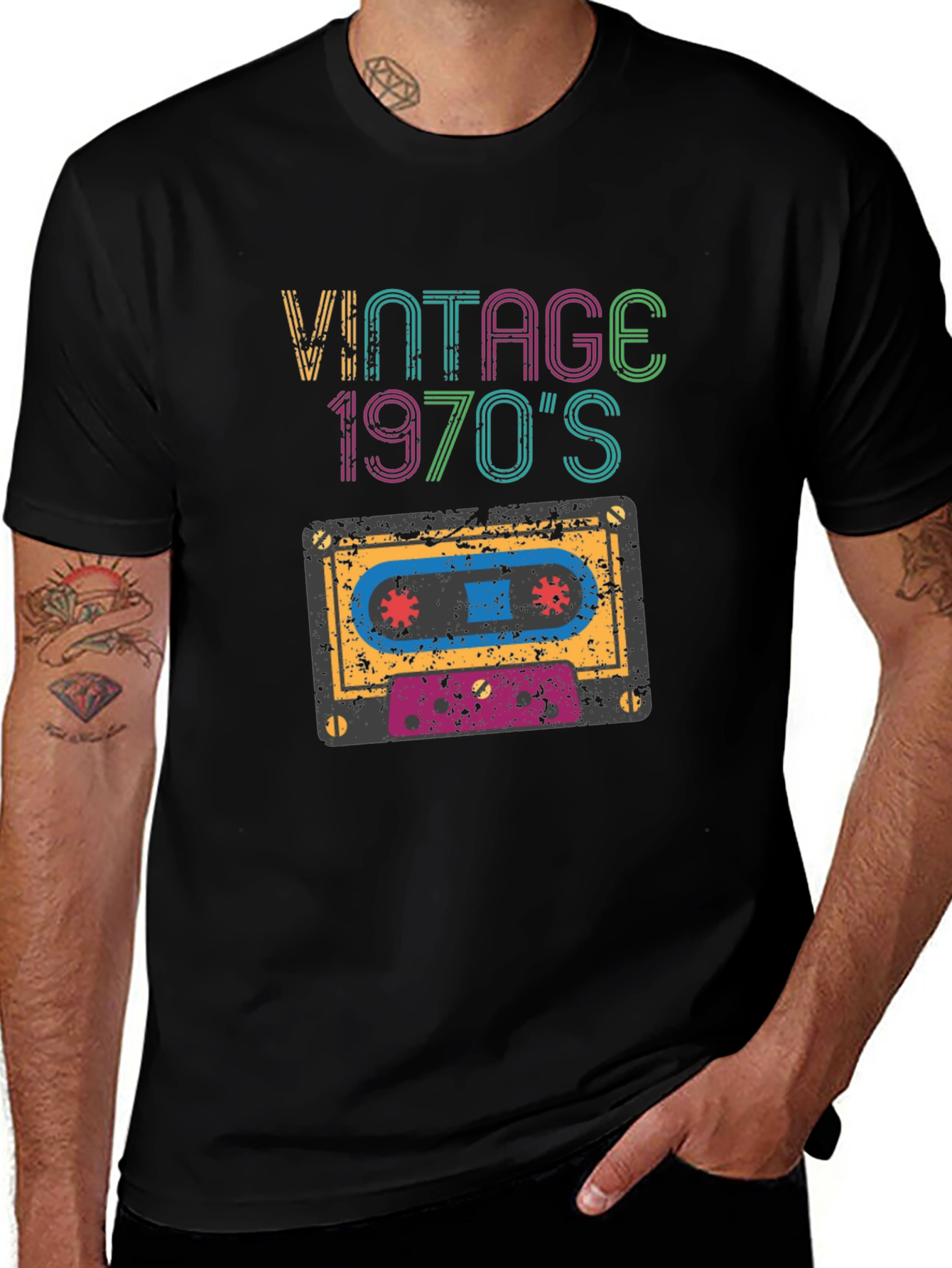 Vintage 1970s Cassette Tape Graphic T-Shirt