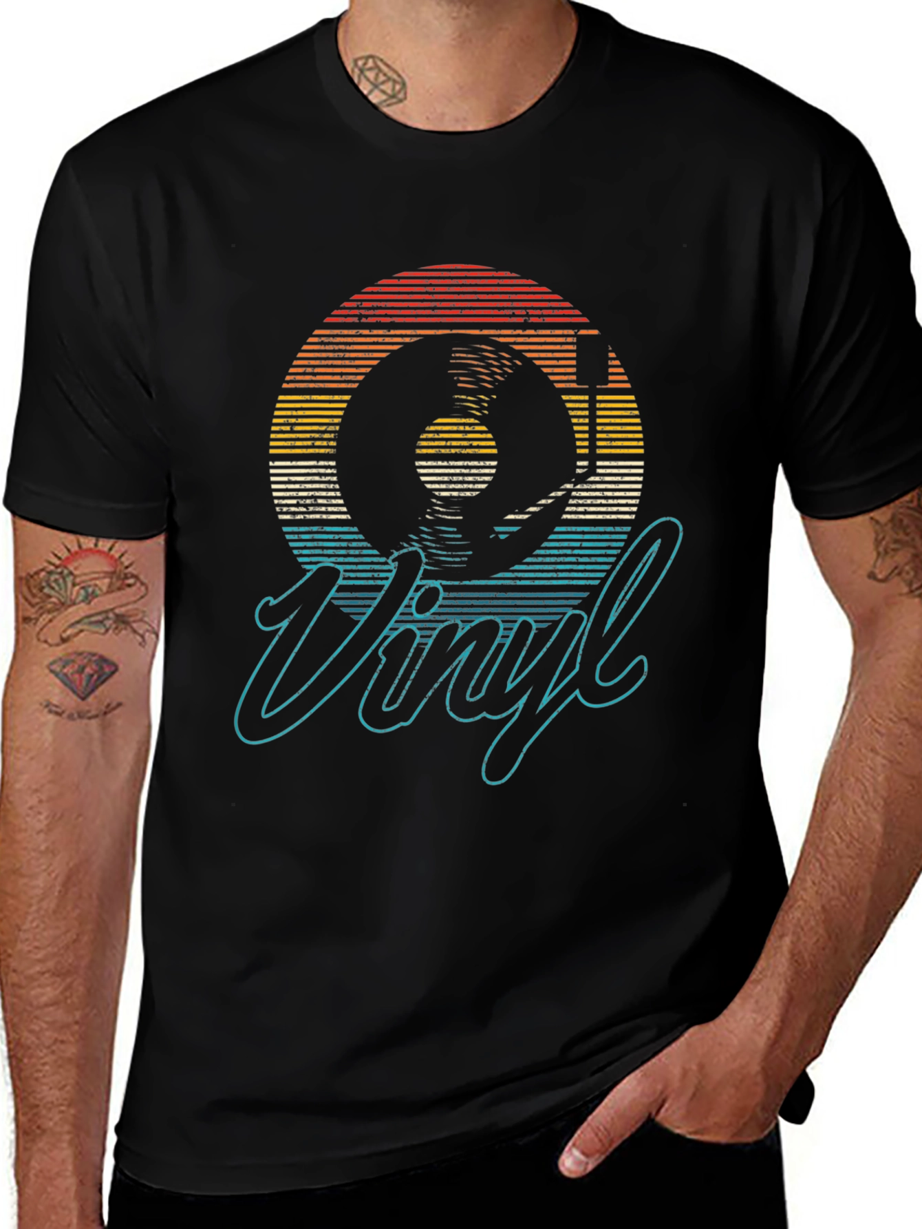 Retro Vinyl Record Graphic Tee