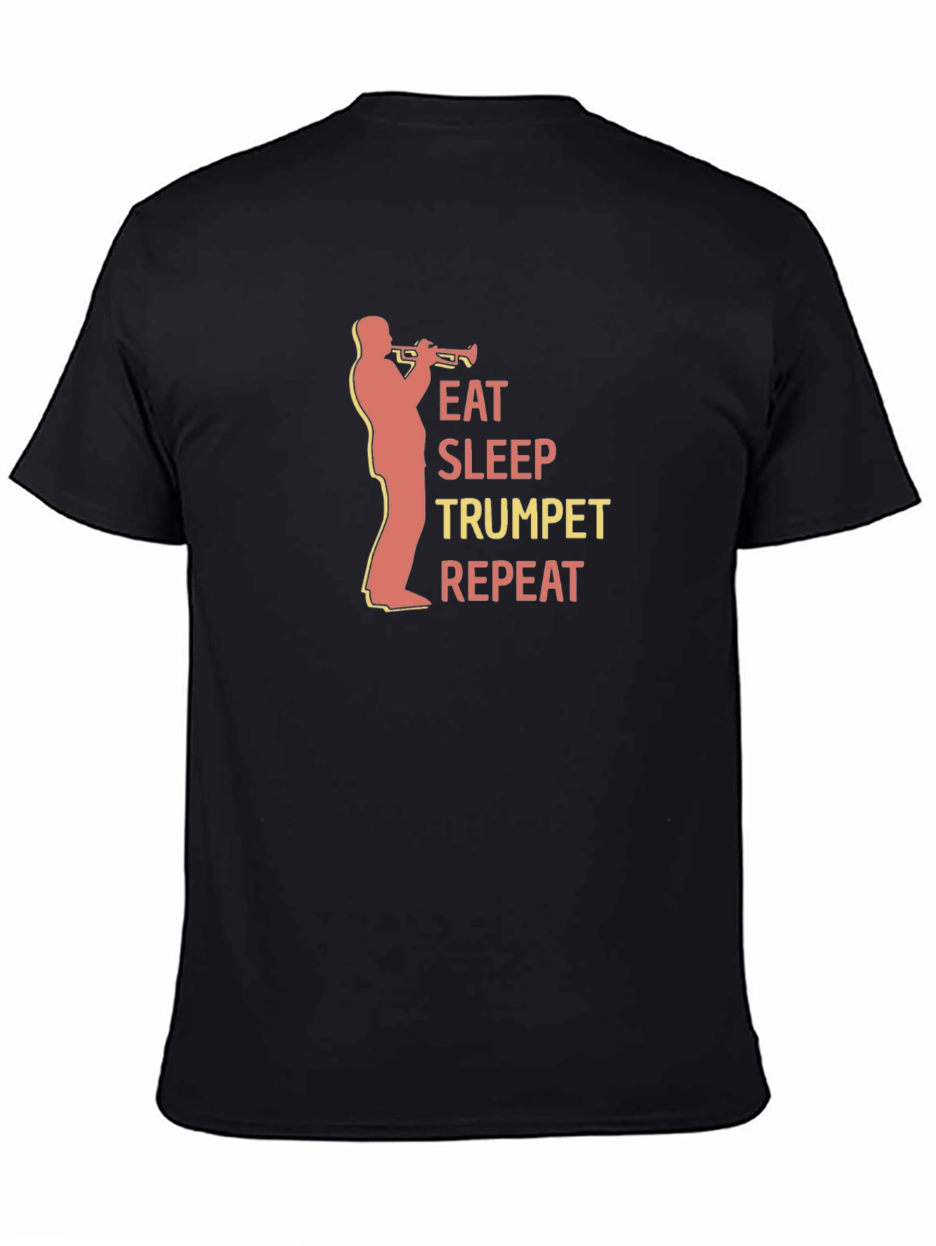 Eat Sleep Trumpet Repeat Black T-Shirt